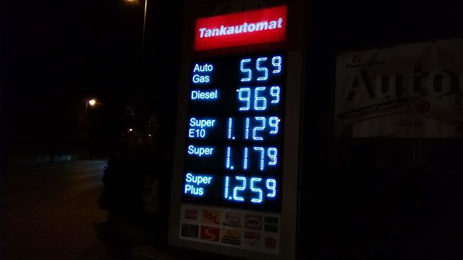 Die Kraftstoffpreise fallen gerade wieder