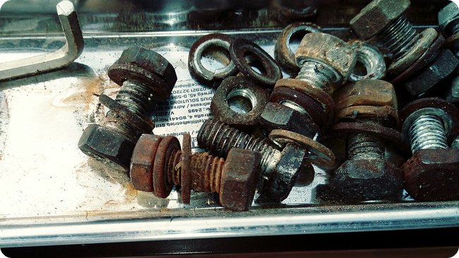 Die alten Schrauben sind nur noch Altmetall