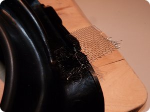 Vorläufiges Resultat mit dem Edelstahlgitter