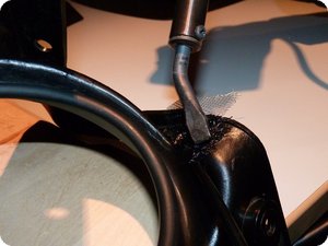 Verschmelzen des ABS-Materials über dem Gitter
