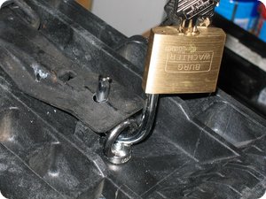 Es wird der Bügel einfach nach oben geklappt