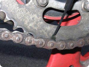 Das Öl kommt am Kettenrad an