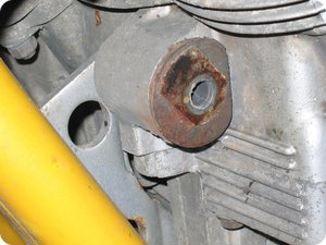 Auflagefläche nach Entfernen des Bügels