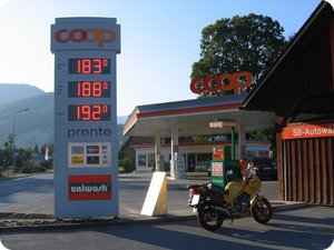 Tankstelle in Oberriet (Schweiz)