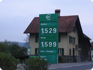 Kraftstoffpreise in Liechtenstein, 30.09.2012
