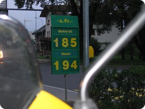 Kraftstoffpreise in Liechtenstein, 30.09.2012