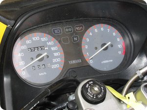 Kilometerstand bei der Abfahrt in Oberbayern
