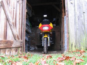 Meine Yamaha XJ 600 S im Winterquartier