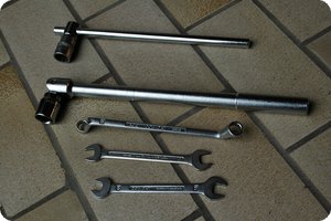 Werkzeug für den Ausbau des Hinterrads