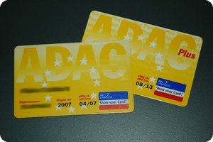Mitgliedskarten vom ADAC