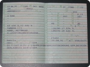 Zulassungsbescheinigung Teil I (37 kW)