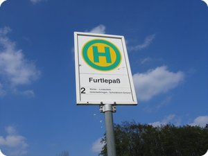 Noch ein Haltestellenschild mit »ß«