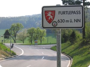 Straßenschild am Furtlepass
