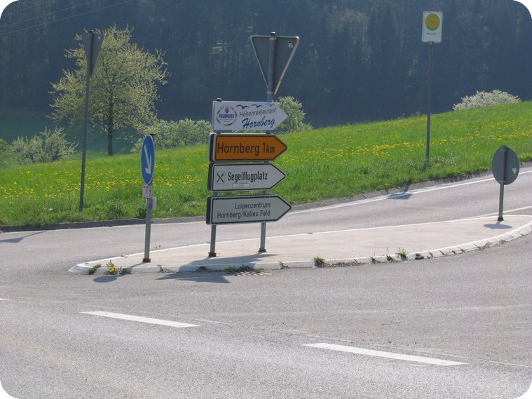 Auch Wegweiser dienen als Nachweis