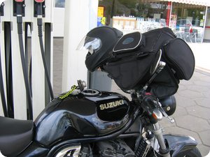 Rucksack einfach auf die Armaturen legen