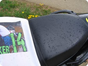 Die ersten Regentropfen fallen herab