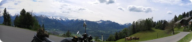 Blick in Richtung Südwest vom Dünserberg