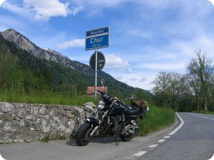 Die GSF steht schon in Fahrtrichtung Norden