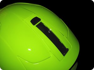 Oben auf dem Helm: Bedienung vom Sonnenvisier