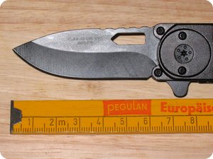 Die Klinge ist 6 cm lang