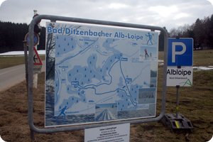 Karte der »Bad Ditzenbacher Alb-Loipe«