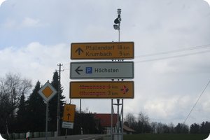 Die Zufahrt zum Nachweispunkt: Gesperrt