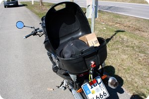 Blick ins geöffnete Topcase