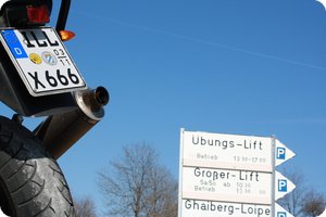 Na prima, die Schilder sind nicht drauf
