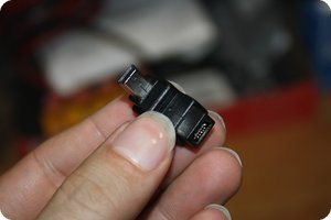 Detailaufnahme vom Winkeladapter