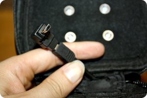 Mit aufgestecktem 90°-Adapter