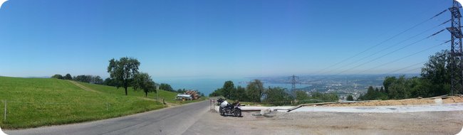 Panorama vom Pfänder über den östlichen Bodensee, Juli '15