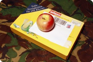 Was rappelt da im milupa-Karton?