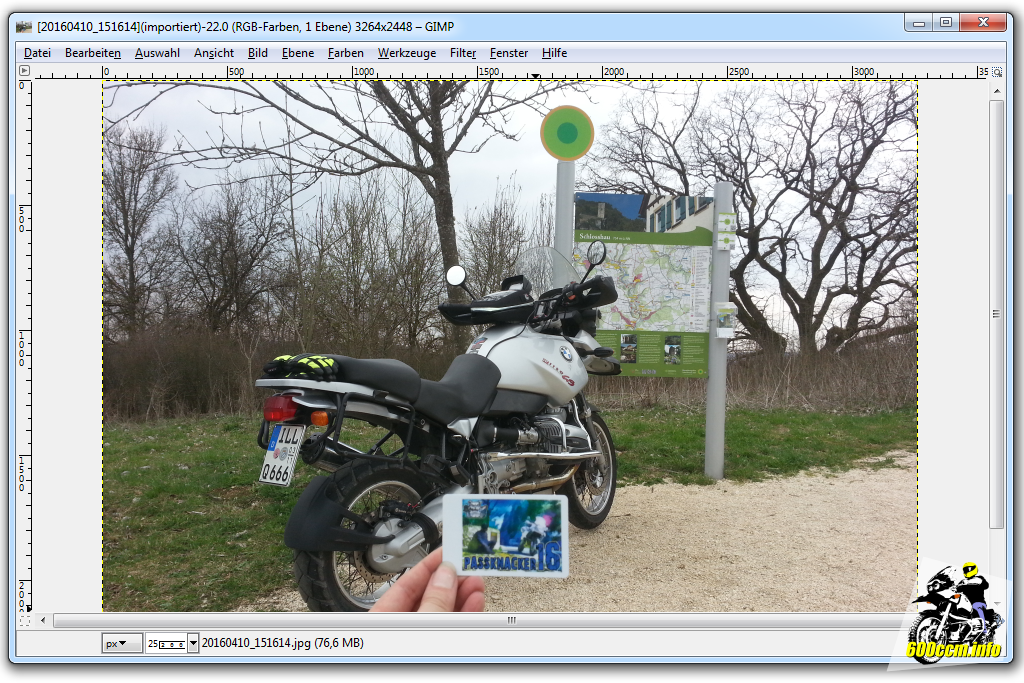 Bild #1: Das eigentliche Nachweisbild