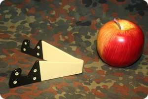 Größenvergleich mit dem bekannten Apfel