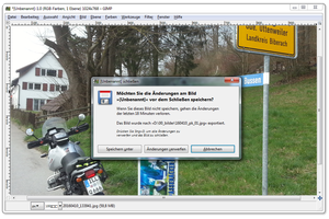 Nachfrage beim Schließen des Fensters