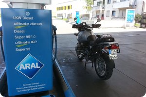 Auftanken in Weingarten (bei Ravensburg)