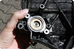 Alte Ritzelabdeckung, neuer Zylinder