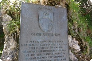 Obermaiselstein: Hinweistafel zum »Hirschsprung«