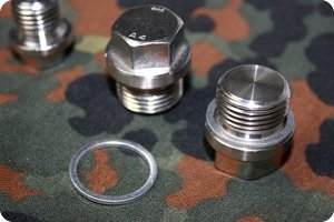 Die Dichtringe aus Aluminium sind nur Centartikel