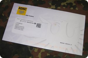 Post vom ADAC – mit einer Karte