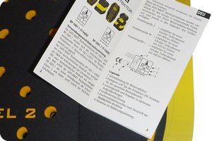 Heftchen mit Informationen zum Produkt