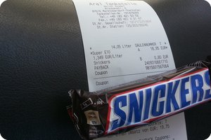 E10 in den Tank, Snickers in den Magen