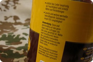Anwendungsanleitung auf der Dose