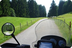 Kleine Waldpassagen, viele Kurven