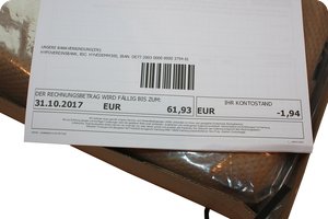 1,94 Euro musste ich noch überweisen