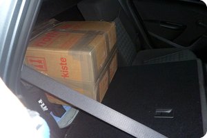 Das Paket mit den Koffern von RMS