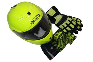 HJC SY-MAX III, Buff Cyclone und Handschuhe