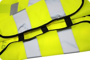 An den Seiten: Drei elastische Bänder