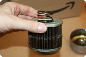 Feder auf Ölfilterelement