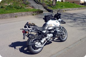 Meine BMW R 1150 GS mit den neuen Reifen